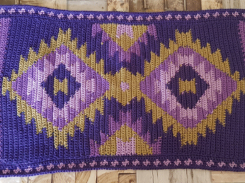 Tischläufer Aztek in Mosaiktechnik