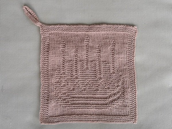 Knitting pattern washcloth / dishcloth "Happy Birthday" - easy