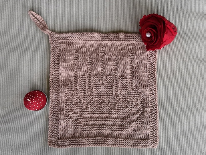 Strickanleitung Waschlappen / Spültuch "Happy Birthday" - ganz einfach