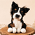 Häkelanleitung für einen sitzenden Australian Shepherd Amigurumi Hund