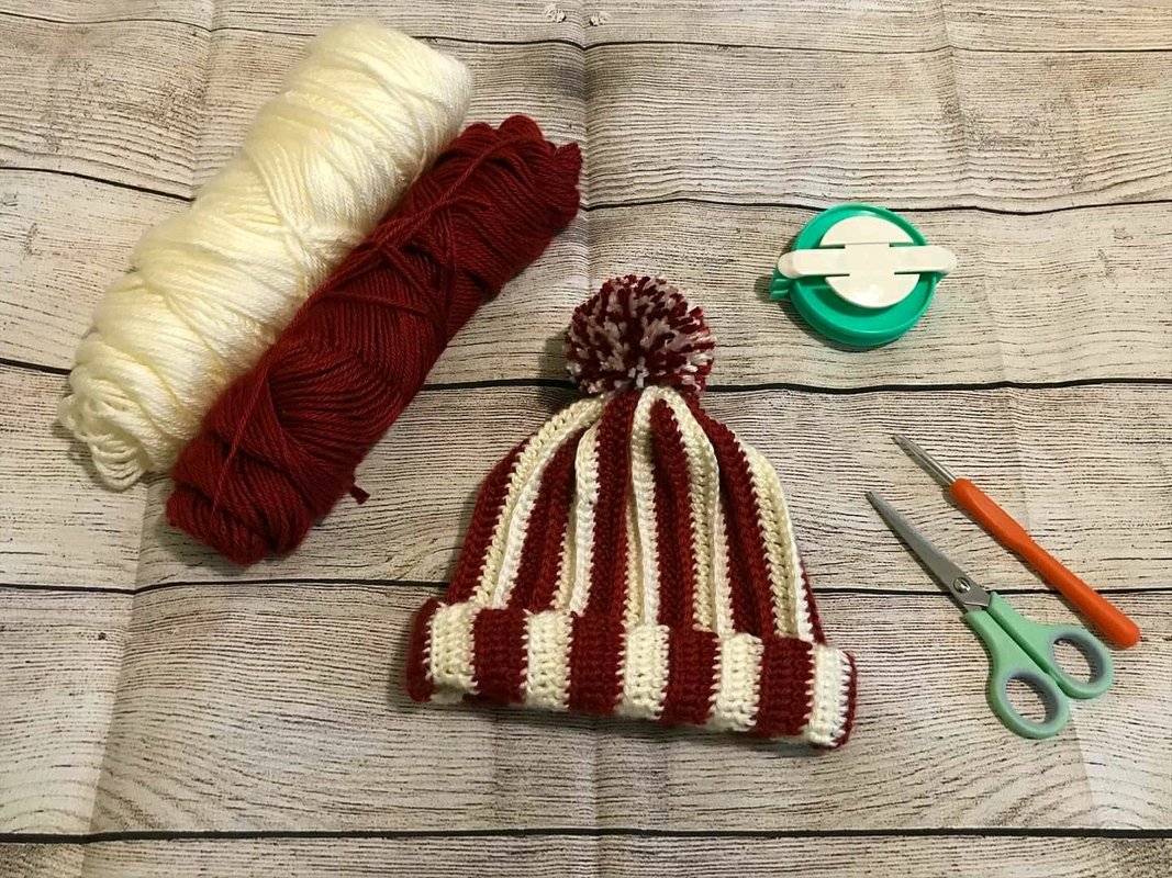 Crochet Ridged Beanie Pattern