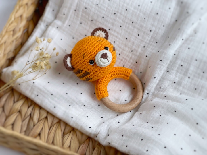 Amigurumi Häkelanleitung SET Tiger: Amigurumi und Rassel