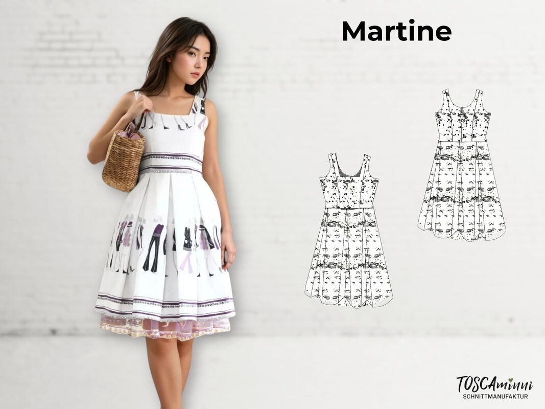 Damenkleid Martine Gr. 34-46 Schnittmuster