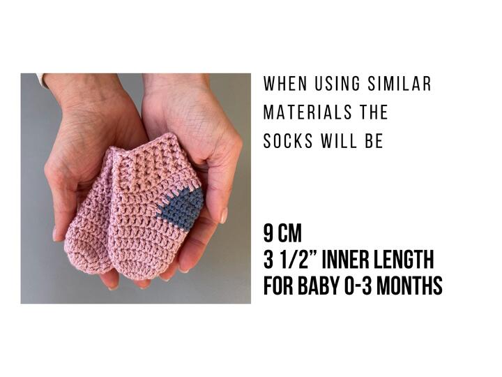 Cute socks for baby 0-3 months, crochet pattern for beginners