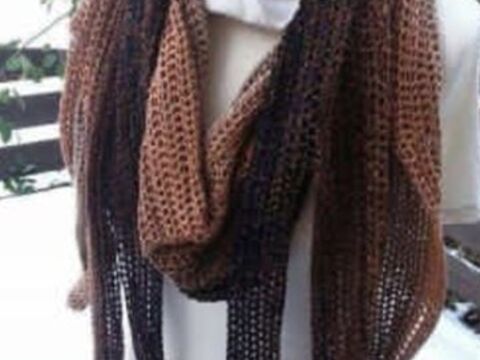 Anleitung Schal häkeln " Nupsi"  Farbverlauf , Bobbel, Winter , kostenlos