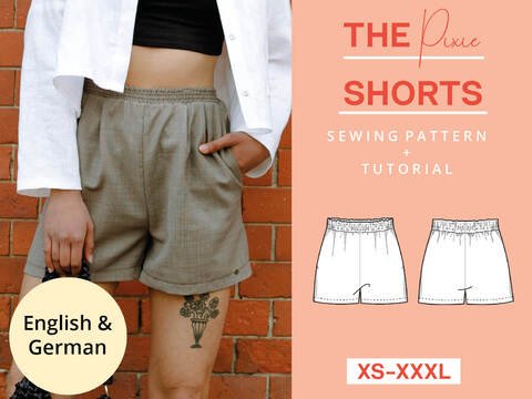 Schnittmuster kurze Hose mit Taschen XS-XXXL Einfach Sommer