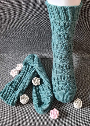 Strickanleitung "Celtic Rose" Socken