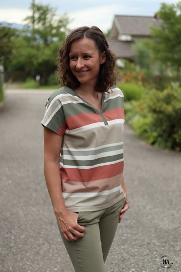 Schnittmuster loses Shirt mit überschnittenen Schultern Damen Gr. 32 - 62