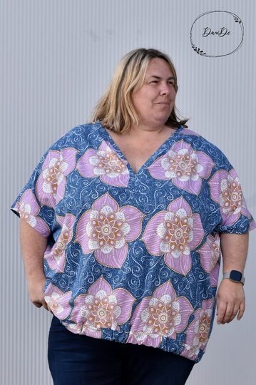 Schnittmuster loses Shirt mit überschnittenen Schultern Damen Gr. 32 - 62