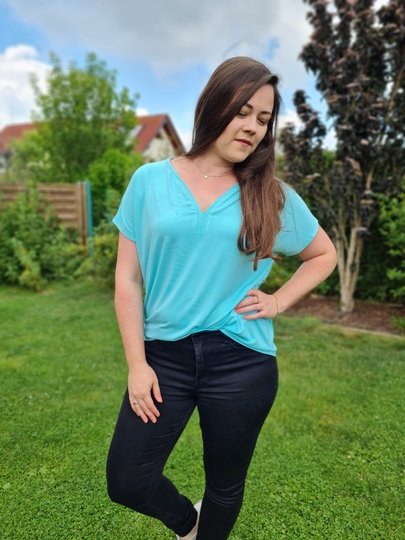 Schnittmuster loses Shirt mit überschnittenen Schultern Damen Gr. 32 - 62