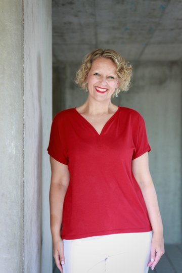 Schnittmuster loses Shirt mit überschnittenen Schultern Damen Gr. 32 - 62