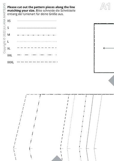 Sewing pattern babydoll blouse top for women XS-XXXL easy video tutorial