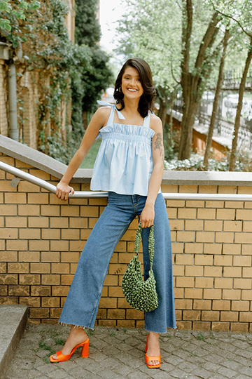 Sewing pattern babydoll blouse top for women XS-XXXL easy video tutorial