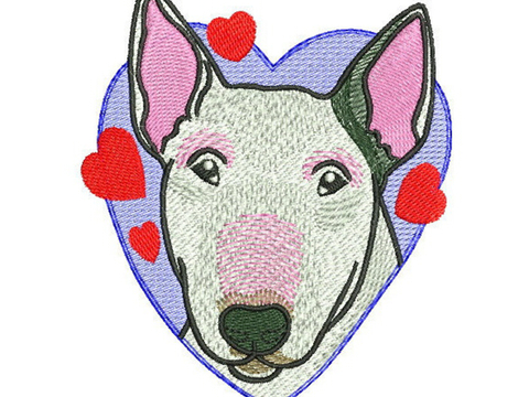 Bull Terrier im Herz (2 Größen)