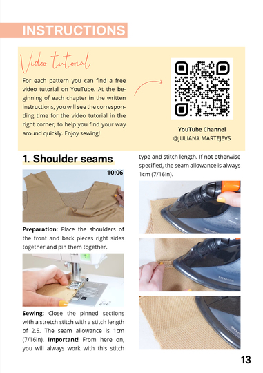 Sewing pattern slipover vest gilet sweater for women XS-XXXL easy