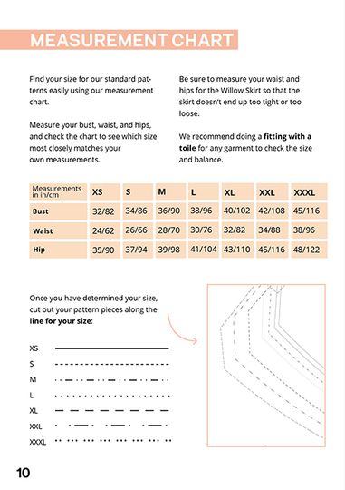 Pattern asymmetrical skirt in midi length for women XS-XXXL Easy
