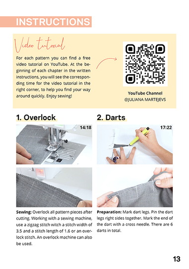 Pattern asymmetrical skirt in midi length for women XS-XXXL Easy