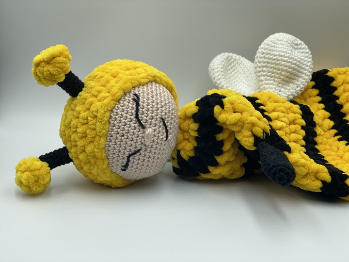 Häkelanleitung - Schnuffeltuch / Schmusetuch Biene