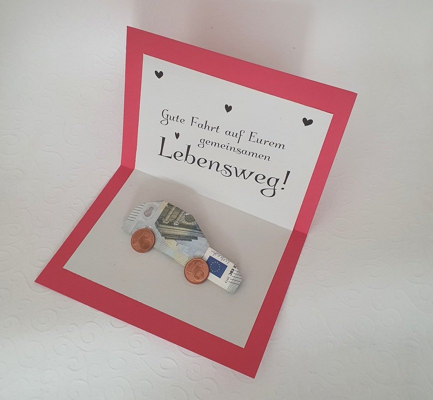 Origami Geldschein Auto 2D ohne Räder (*) - Bild 2