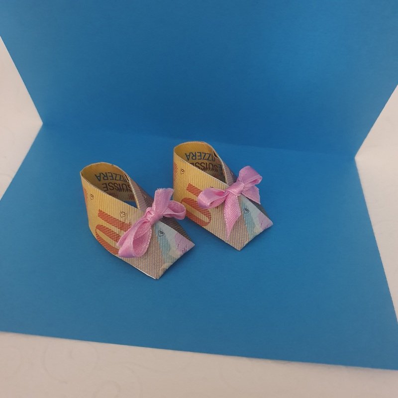 Origami Geldschein Babyschuhe (*) - Bild 4