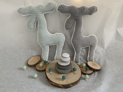 Häkelanleitung (Datei) Weihnachtselch / skandinavischer Elch