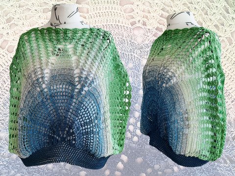 Häkelanleitung Halbrundshirt Dahlia