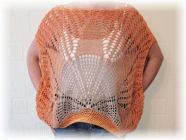 Häkelanleitung Halbrundshirt Dahlia