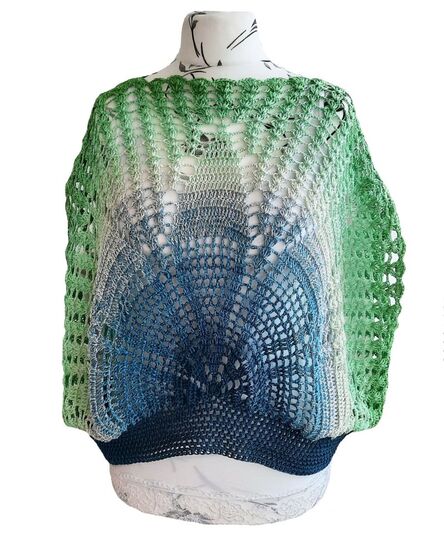 Häkelanleitung Halbrundshirt Dahlia