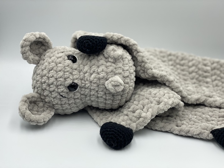 Häkelanleitung - Schnuffeltuch / Schmusetuch Hippo / Nilpferd