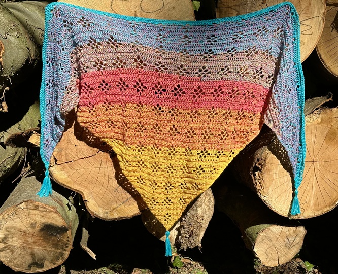 Häkelanleitung Dreieckstuch "Ornamental Flower"