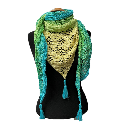 Häkelanleitung Dreieckstuch "Ornamental Flower"