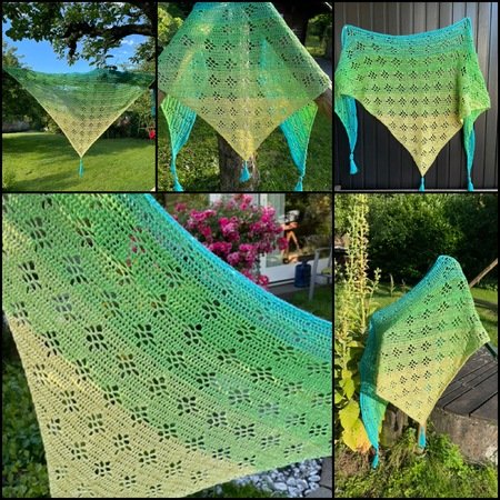 Pattern shawl "Ornamental Flower"