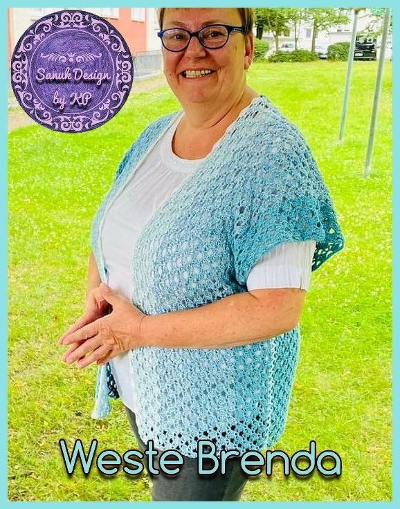 Häkelanleitung (Long-)Weste Brenda, auch für Farbverlauf geeignet - Bild 6