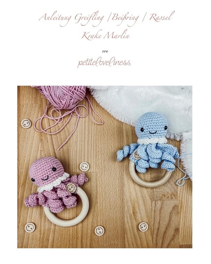 Häkelanleitung Beißring Krake Marlin Deutsch