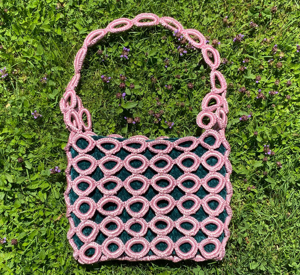 elegante Tasche  mit  Kreisen