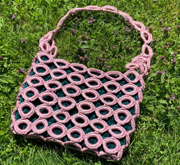 elegante Tasche  mit  Kreisen