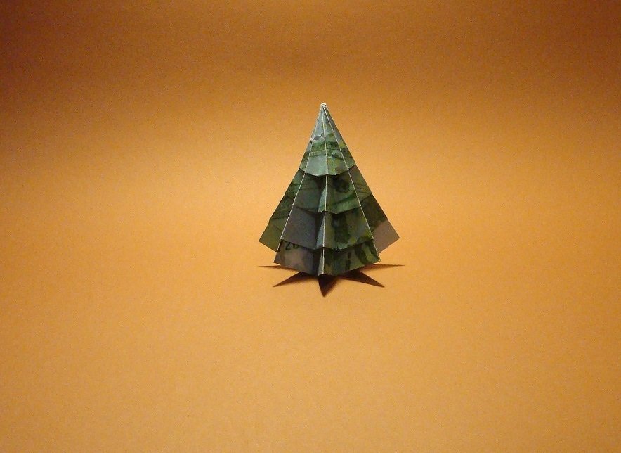 Origami Geldschein Tannenbaum Version 4 (****) - Bild 2