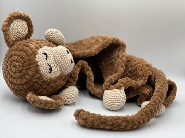 Crochet Pattern - comforter monkey (cuddly monkey)