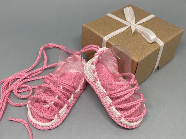 Crochet gladiator baby sandals 0-3 months, summer beach baby girl boy shoes