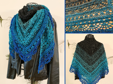 Crochet Pattern Triangular Scarf "Melaina"