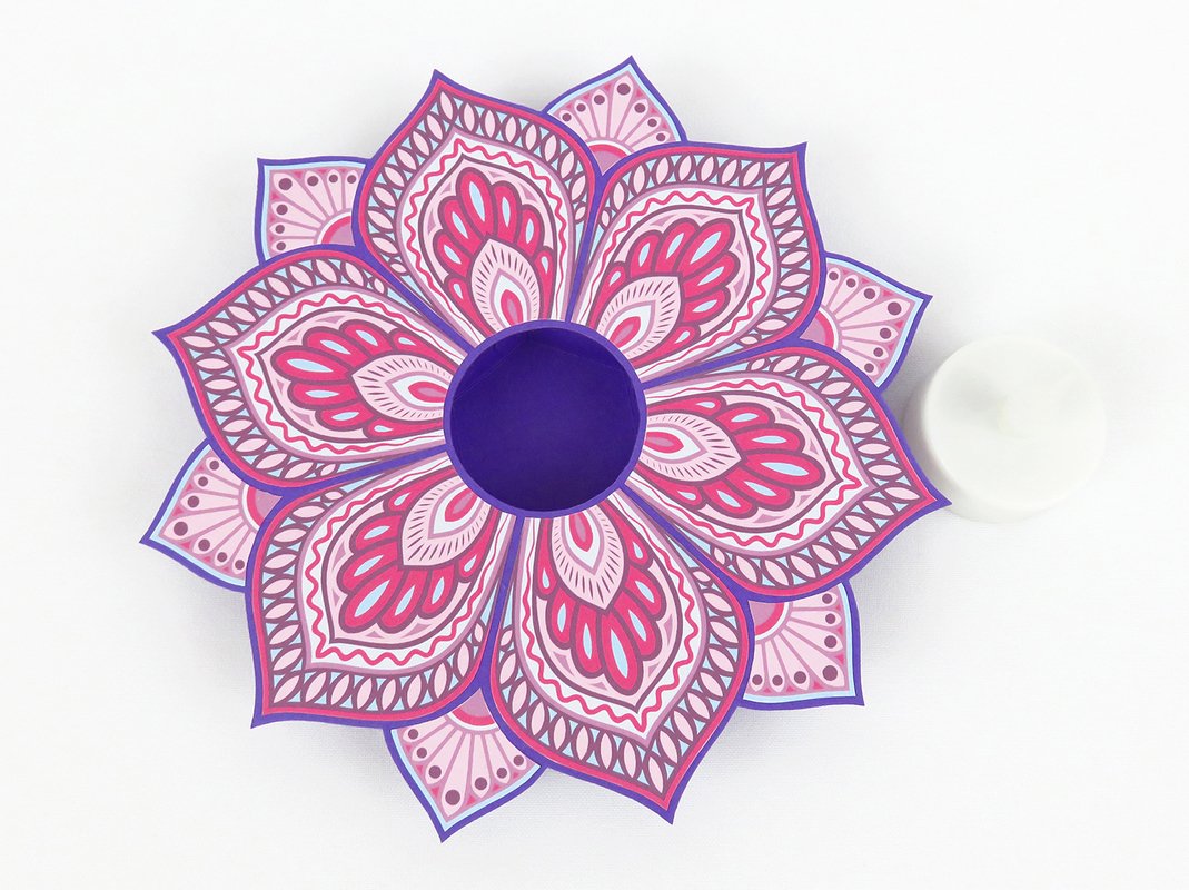 Teelichthalter – Mandala – Bastelanleitung und Vorlagen - Bild 2