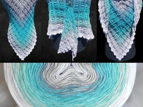 Häkelanleitung Tuch  "Mauerblümelein"