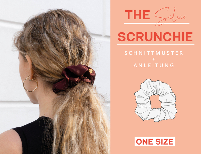 Free sewing pattern hair band scrunchie Easy with video tutorial