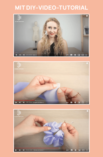 Free sewing pattern hair band scrunchie Easy with video tutorial