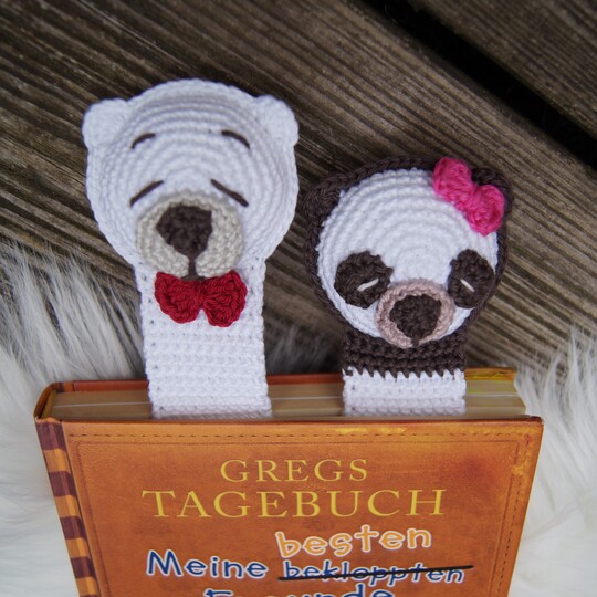 Häkelanleitung Lesezeichen Bär