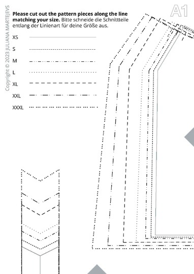 Sewing pattern top spaghetti straps, women, sizes XS-XXXL video tutorial