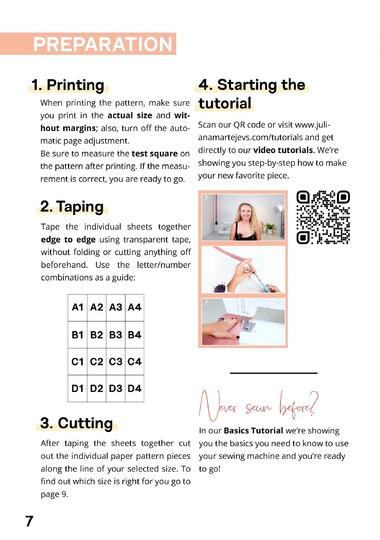 Sewing pattern top spaghetti straps, women, sizes XS-XXXL video tutorial