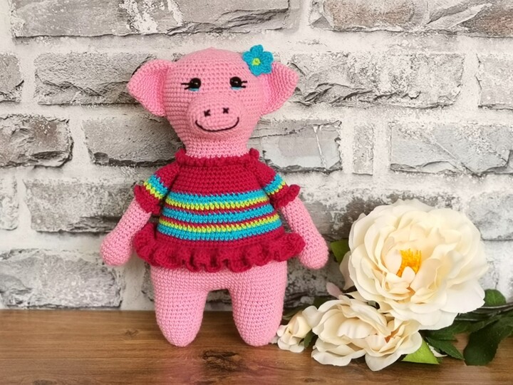 Miss Rosi - Häkelanleitung Schwein