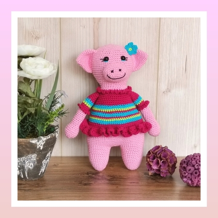 Little Miss Rosi - crochetpattern pig