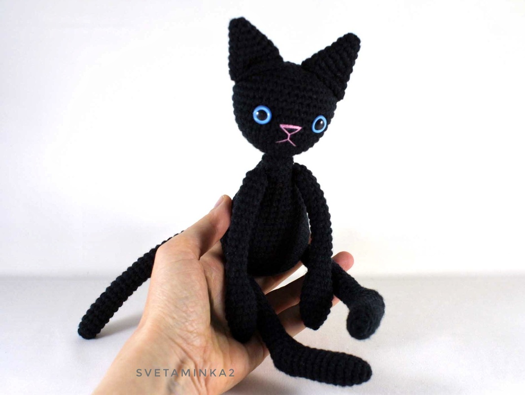 Crochet Cat Pattern Amigurumi Cat Pattern Black Cat Crochet Pattern - Image 3
